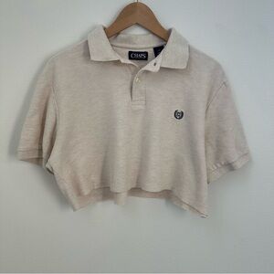 Chaps cropped polo shirt